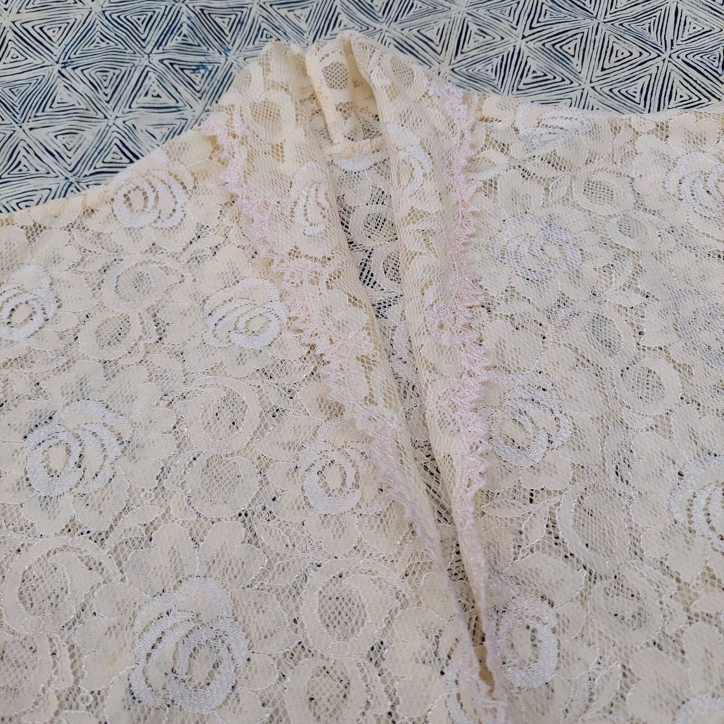 Vintage Tan Rose Lace Kebaya