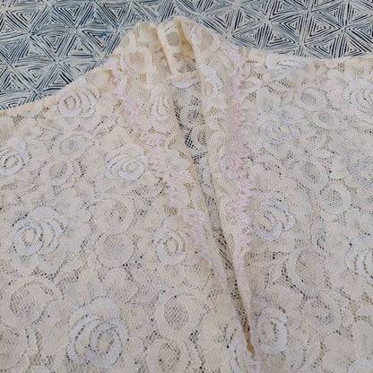 Vintage Tan Rose Lace Kebaya