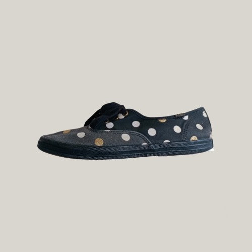 1990s Swift Polka Canvas Black Gray Sneakers