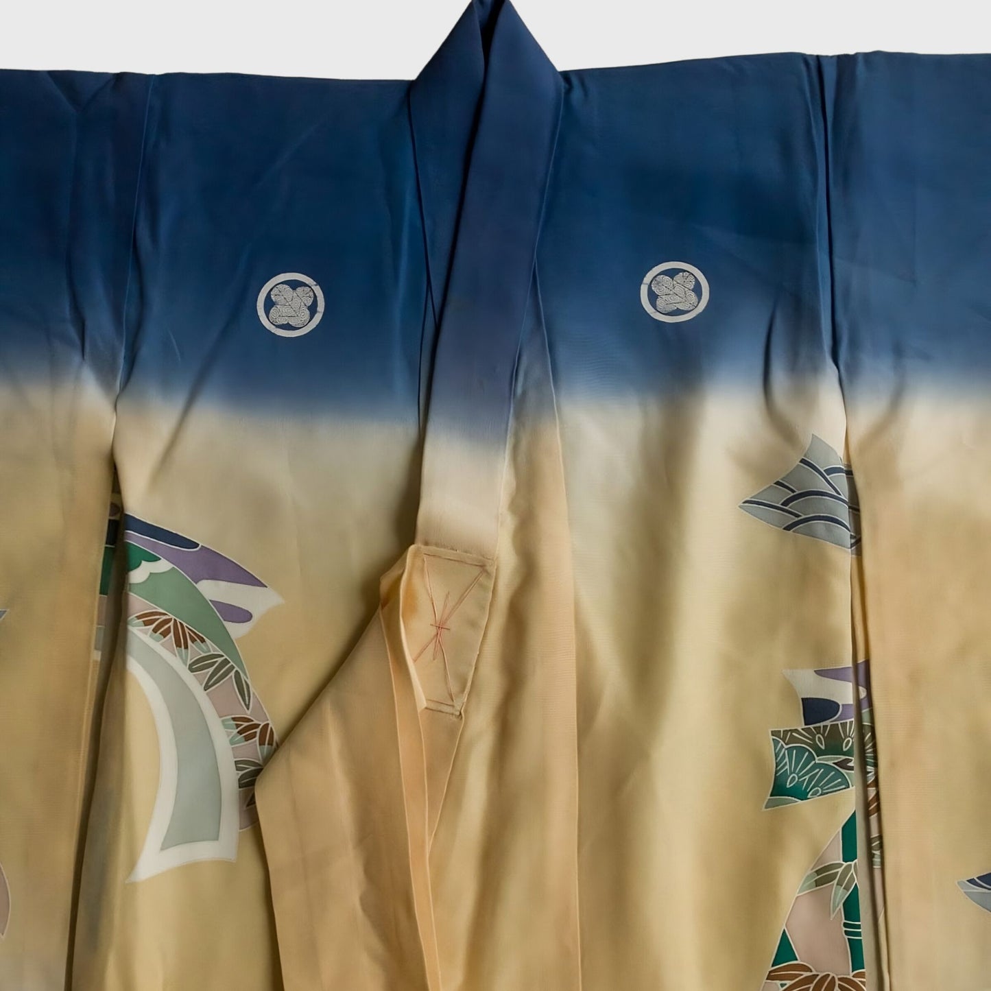 Vintage Blue Tan Kids Haori