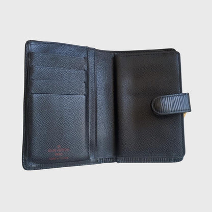 Vintage Square Coin Black Leather Epi Wallet