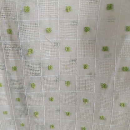 Vintage White With Square Texture Encim Kebaya