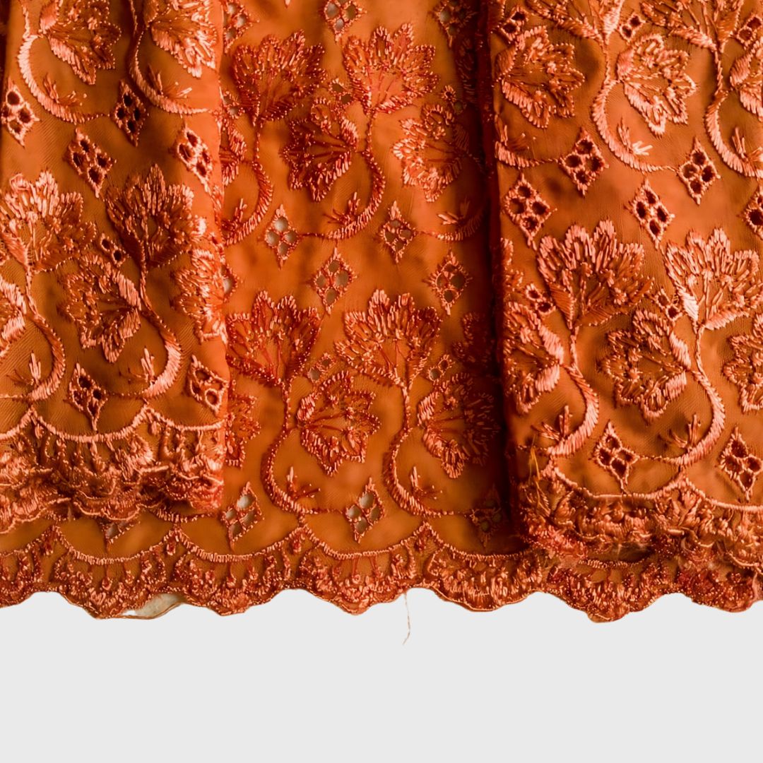 Vintage Orange Brown Kebaya Lace