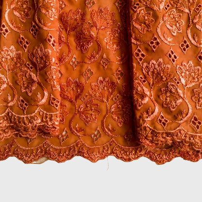 Vintage Orange Brown Kebaya Lace