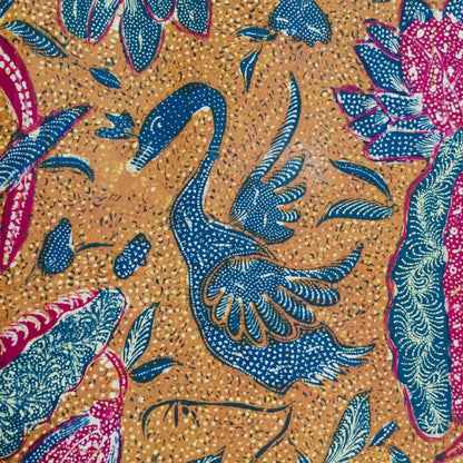 Vintage Indonesian Hand Drawn Batik Tiga Negri Sign Tjoa Tjoen Tiang Latin