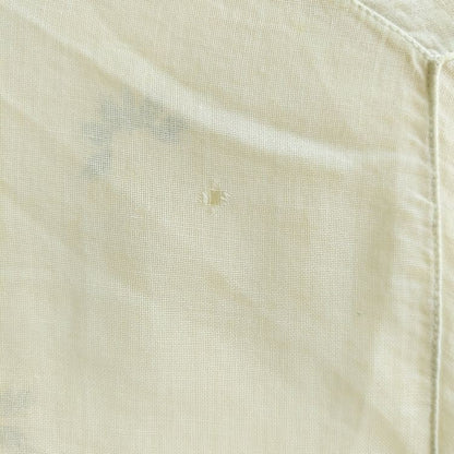 (L) Vintage White Blue Embroidery Encim Kebaya