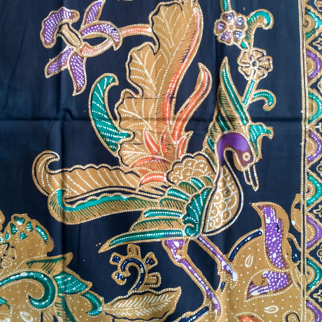 Vintage Black Phoenix Shawl