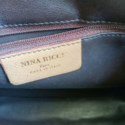 Vintage Typography Motifs Canvas Leather Pouch