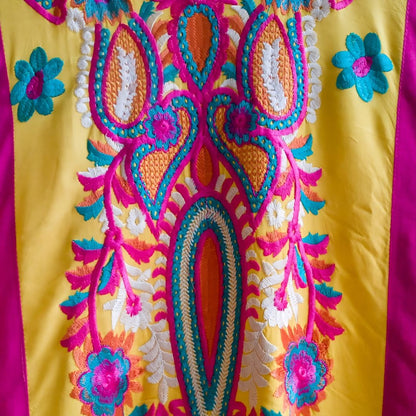 Vintage Yellow Indian Dress