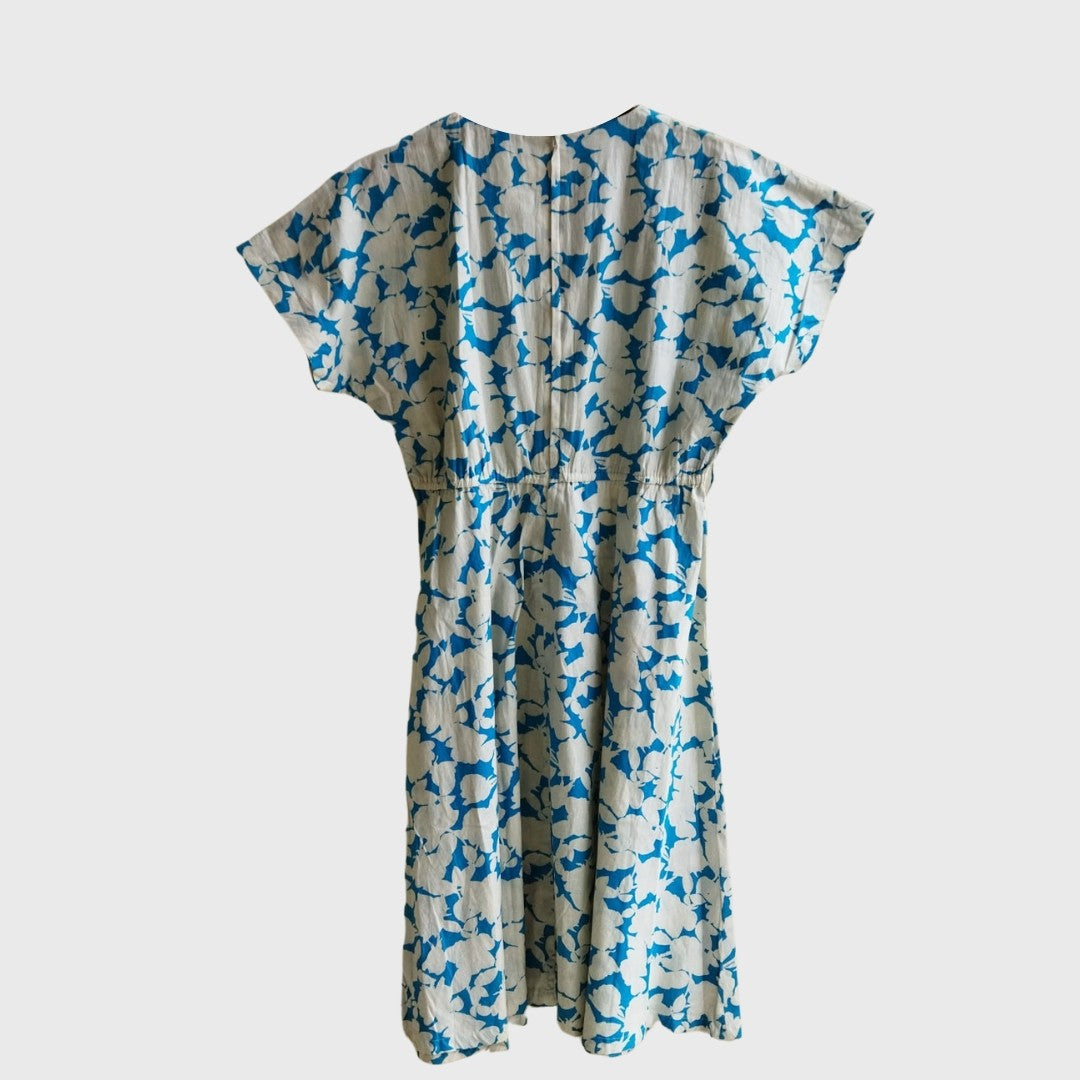 Vintage Blue Floral Dress