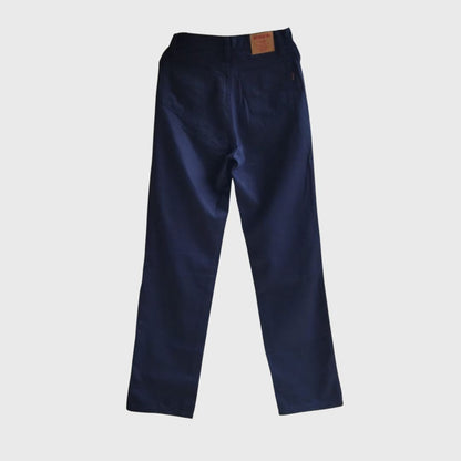 Vintage Black Denim Brown Accent Trousers