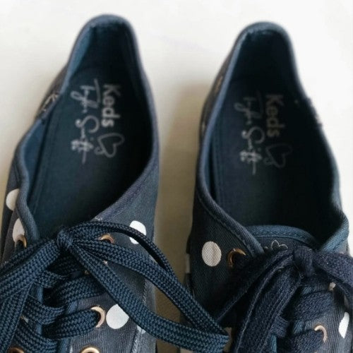 1990s Swift Polka Canvas Black Gray Sneakers