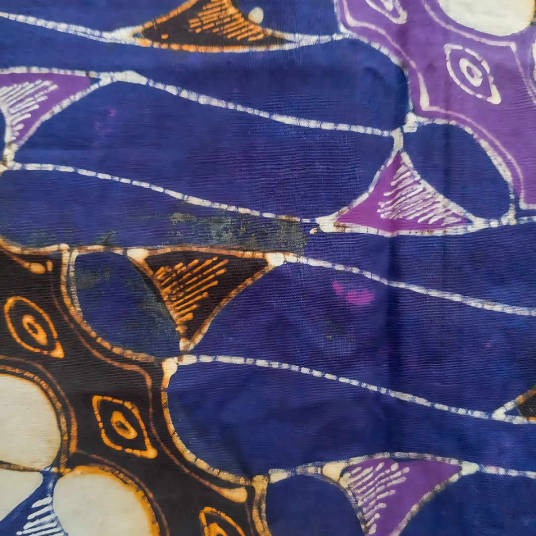 Vintage Purple Blue Parang Shawl