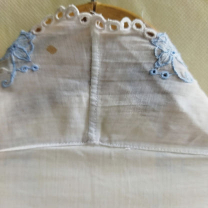 Vintage Light Blue Kebaya With Simple Embroidery
