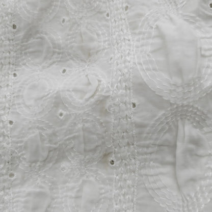 Vintage Broken White Embroidery Blouse
