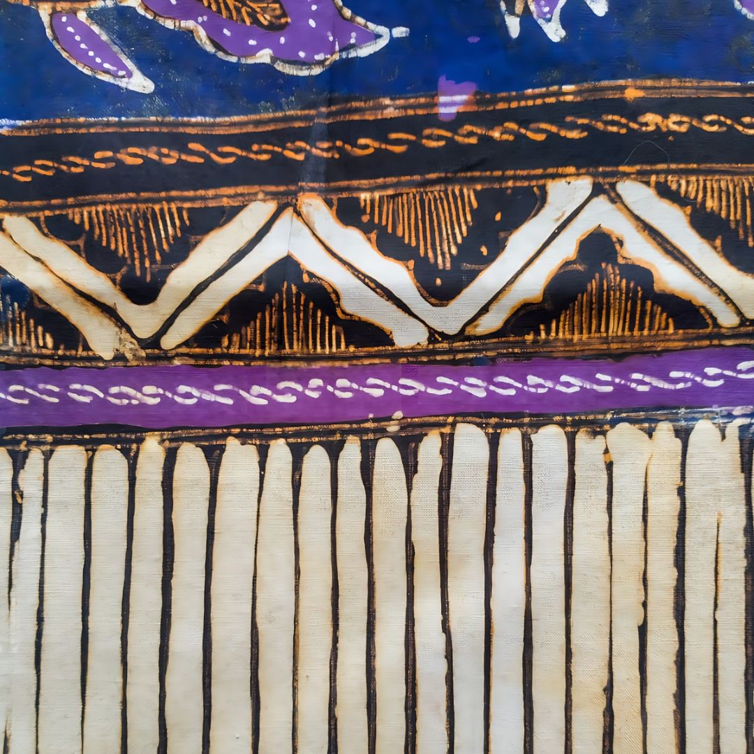 Vintage Purple Blue Parang Shawl