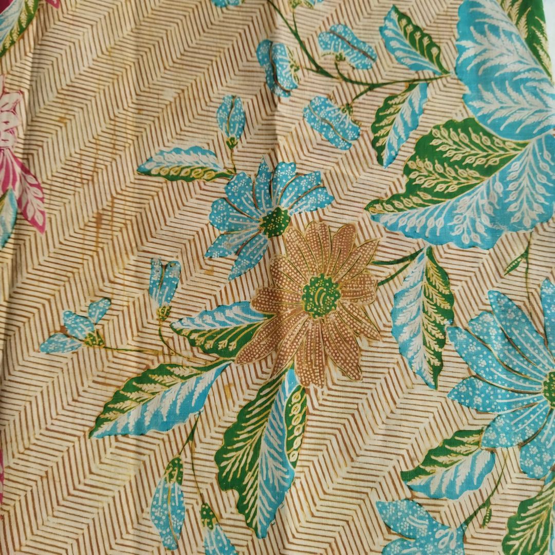 Vintage 1940s Tumpal Lereng Buketan Dutch Saroong