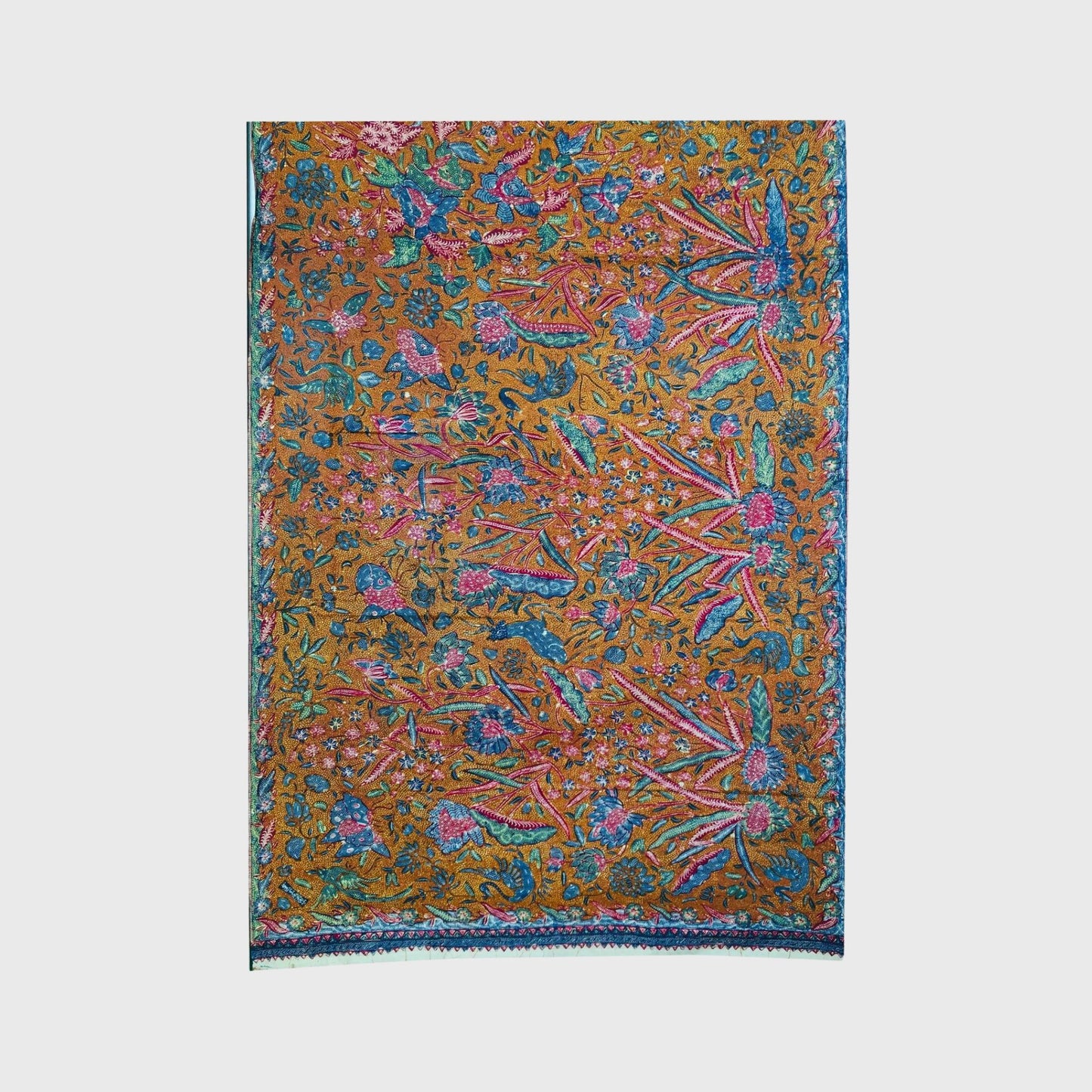 Vintage Indonesian Hand Drawn Batik Tiga Negri Sign Tjoa Tjoen Tiang Latin