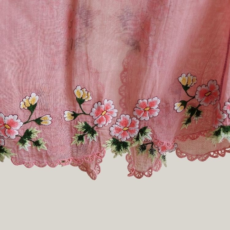 Vintage Soft Punch Pink  Encim Kebaya