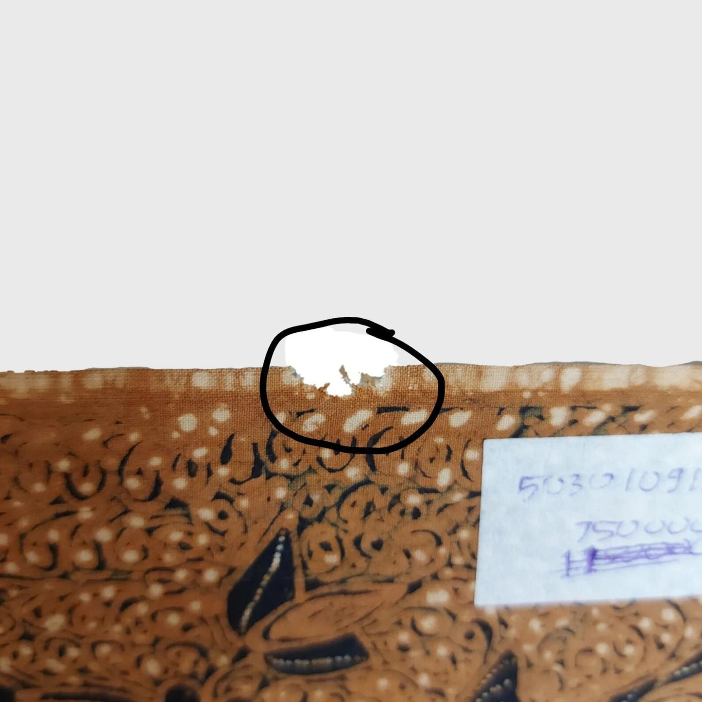 Indonesian Hand Drawn Javanese Batik Sogan Ukel with Phoenix Kain