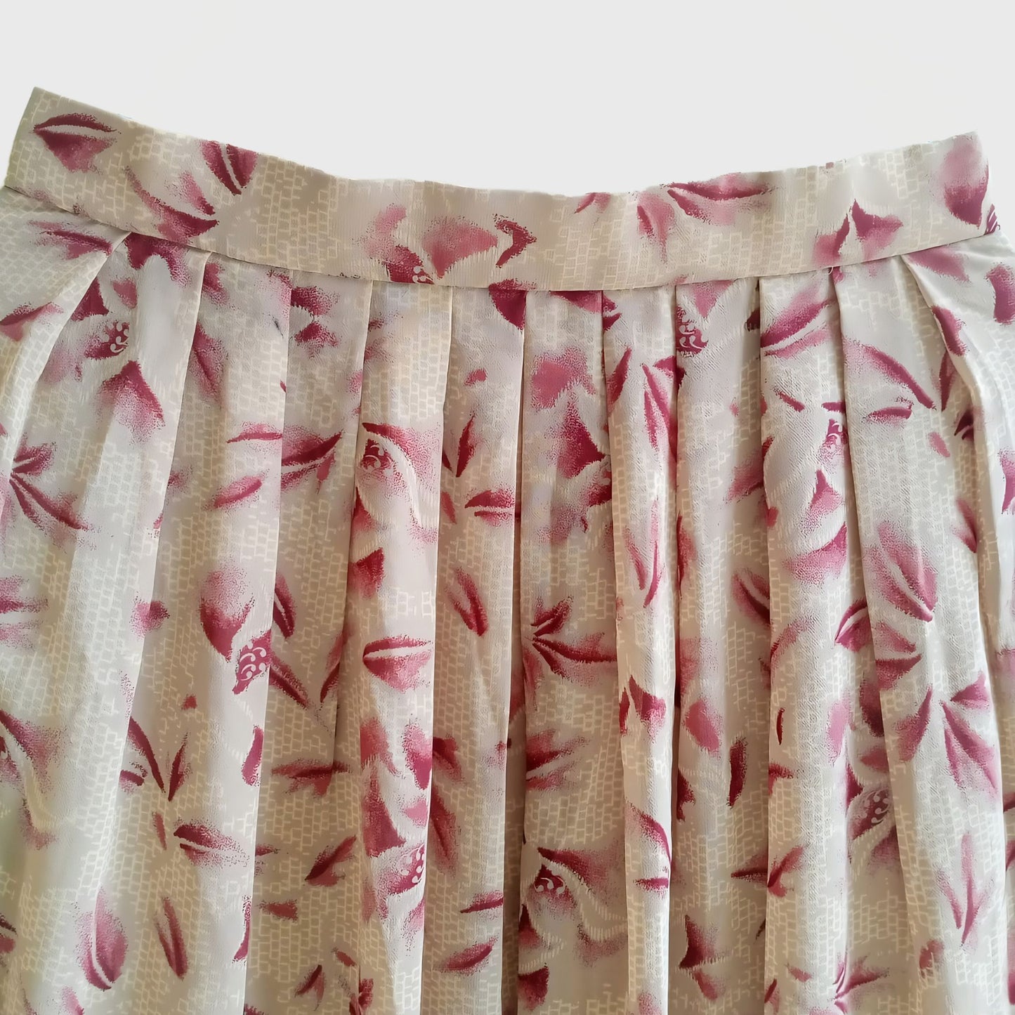 Vintage Fuchsia Print Skirt