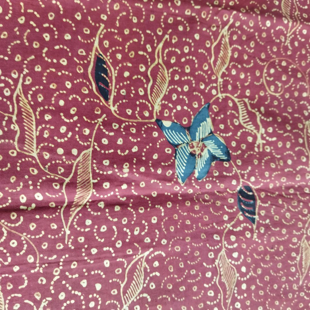 Vintage Goan Saroong With Cecek Background