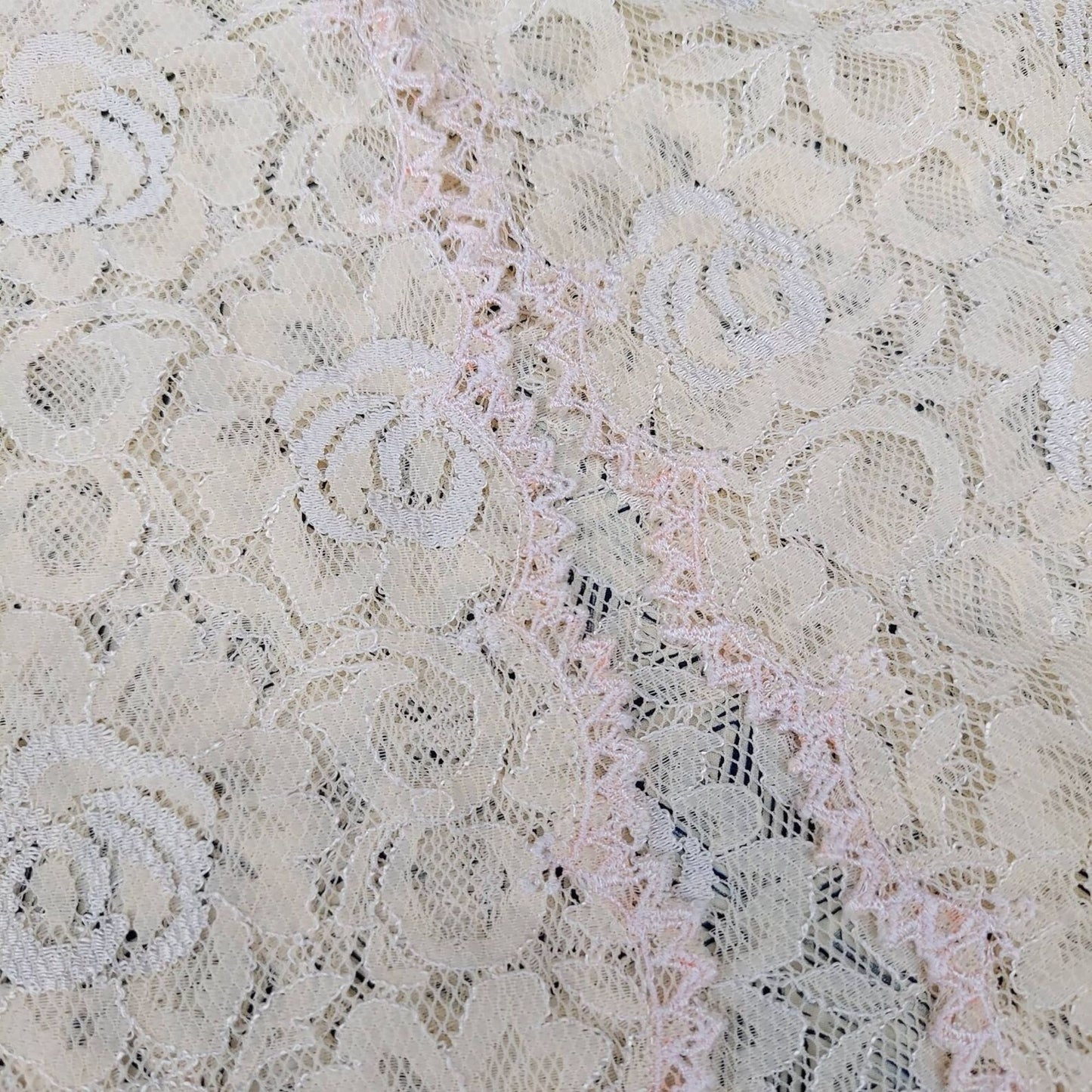 Vintage Tan Rose Lace Kebaya