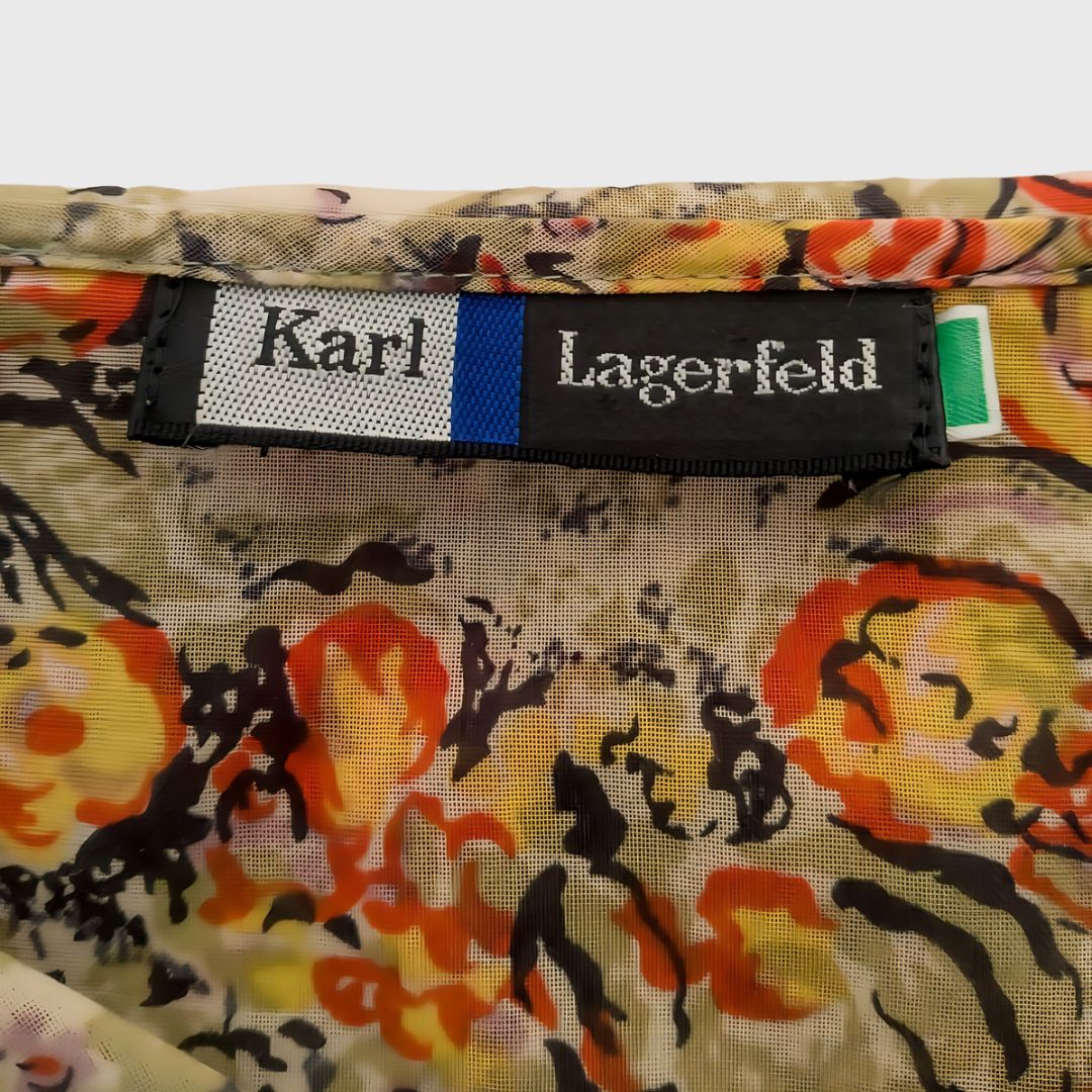 Vintage Abstract Floral Blouse