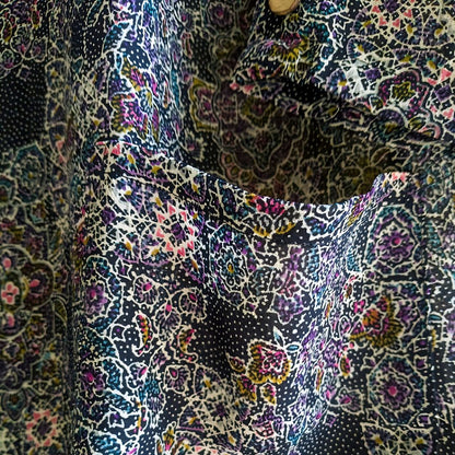 Vintage Floral Purple Blouse
