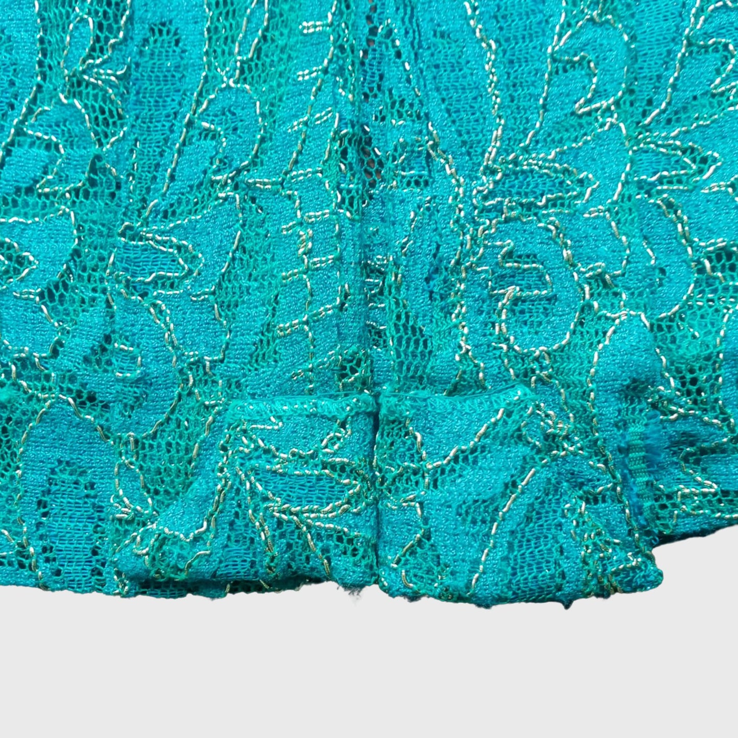 Vintage Turquoise Kutubaru Lace Kebaya