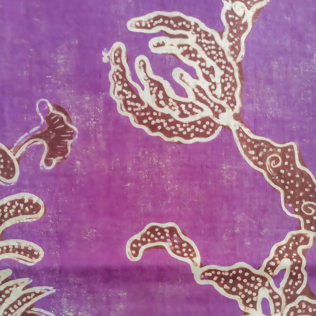 Vintage Purple Floral Shawl