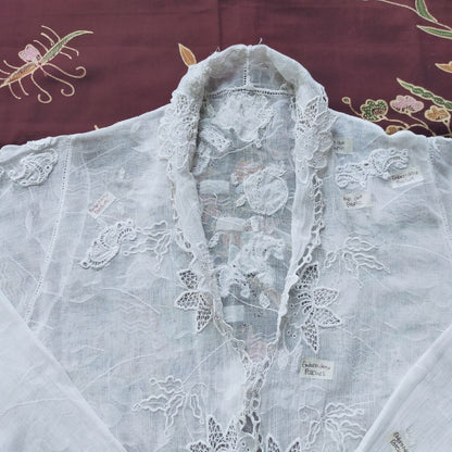 Vintage Indonesian European Lace Kebaya with Dutch Embroidery