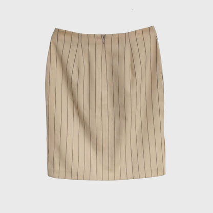 Vintage Cream Striped Skirt