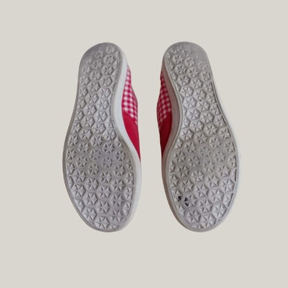 1990s Checkers Cotton Red Sneakers