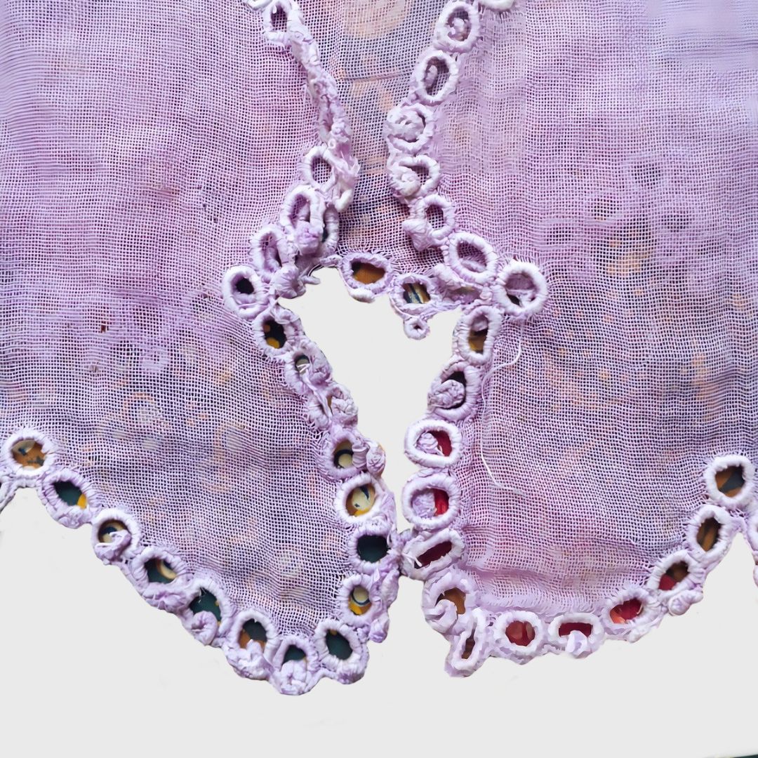 Vintage Purple Simple Round Encim Kebaya