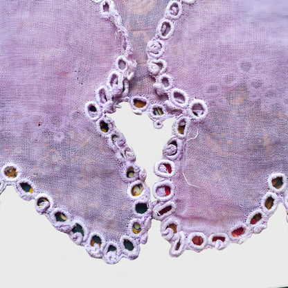 Vintage Purple Simple Round Encim Kebaya