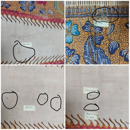 Vintage Old Indonesian Hand Drawn Tiga Negri Semarangan Shawl