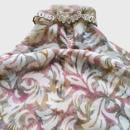 Vintage Soft Purple Green Encim Kebaya