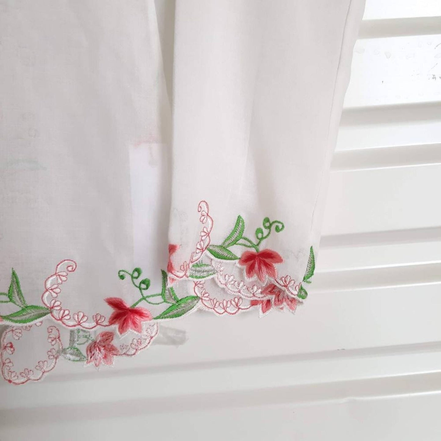 Vintage Inspired Indonesian Encim Kebaya with Floral Embroidery