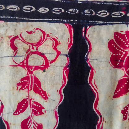 Vintage Red Black Shawl