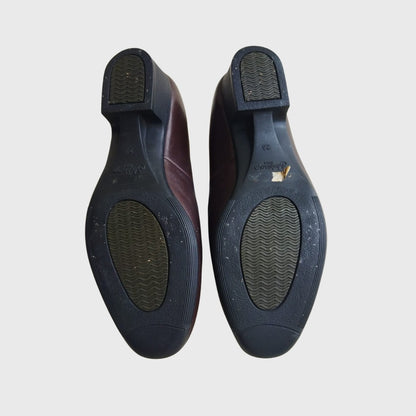 1990s Pumps Leather Brown Loafers
