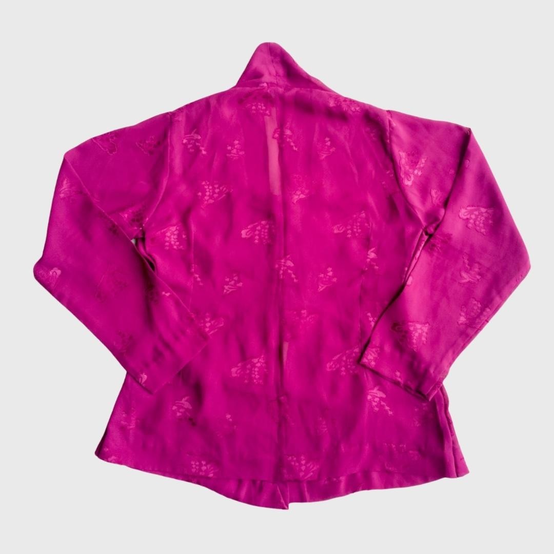 Vintage Fuchsia Sateen Kebaya Kutubaru