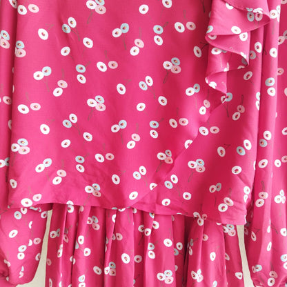 Vintage Red Two Pieces Dress