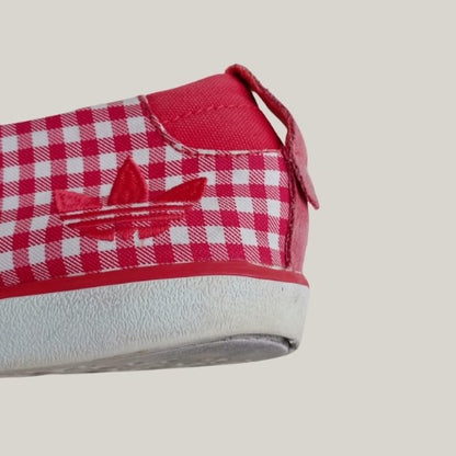 1990s Checkers Cotton Red Sneakers