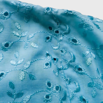 Vintage Blue Lace Simple Encim Kebaya