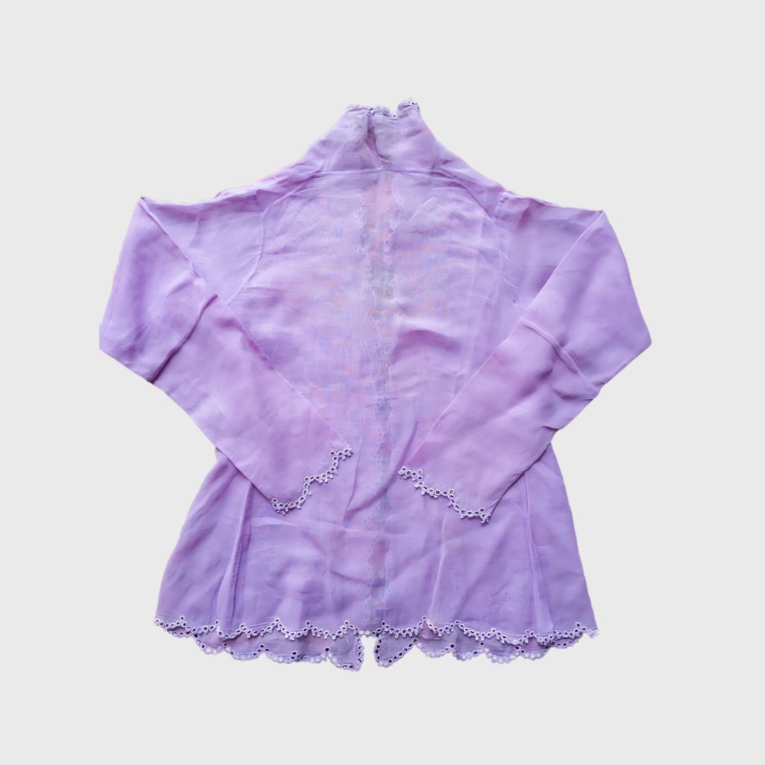 Vintage Purple Simple Round Encim Kebaya