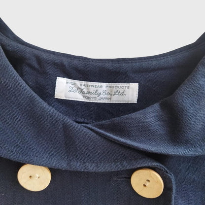 Vintage Navy 1960 Style Shift Dress