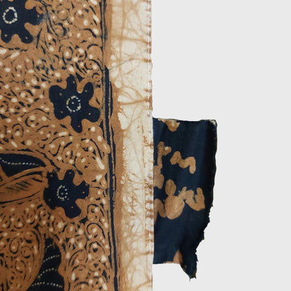 Indonesian Hand Drawn Javanese Batik Sogan Ukel with Phoenix Kain