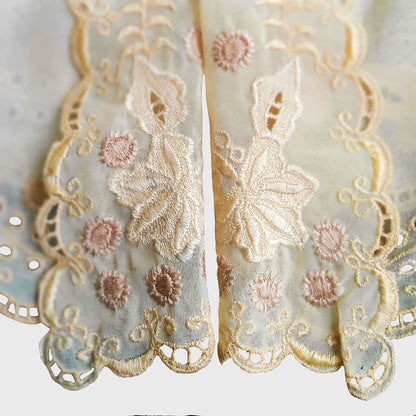 Vintage Yellow Poly Simple Encim Kebaya