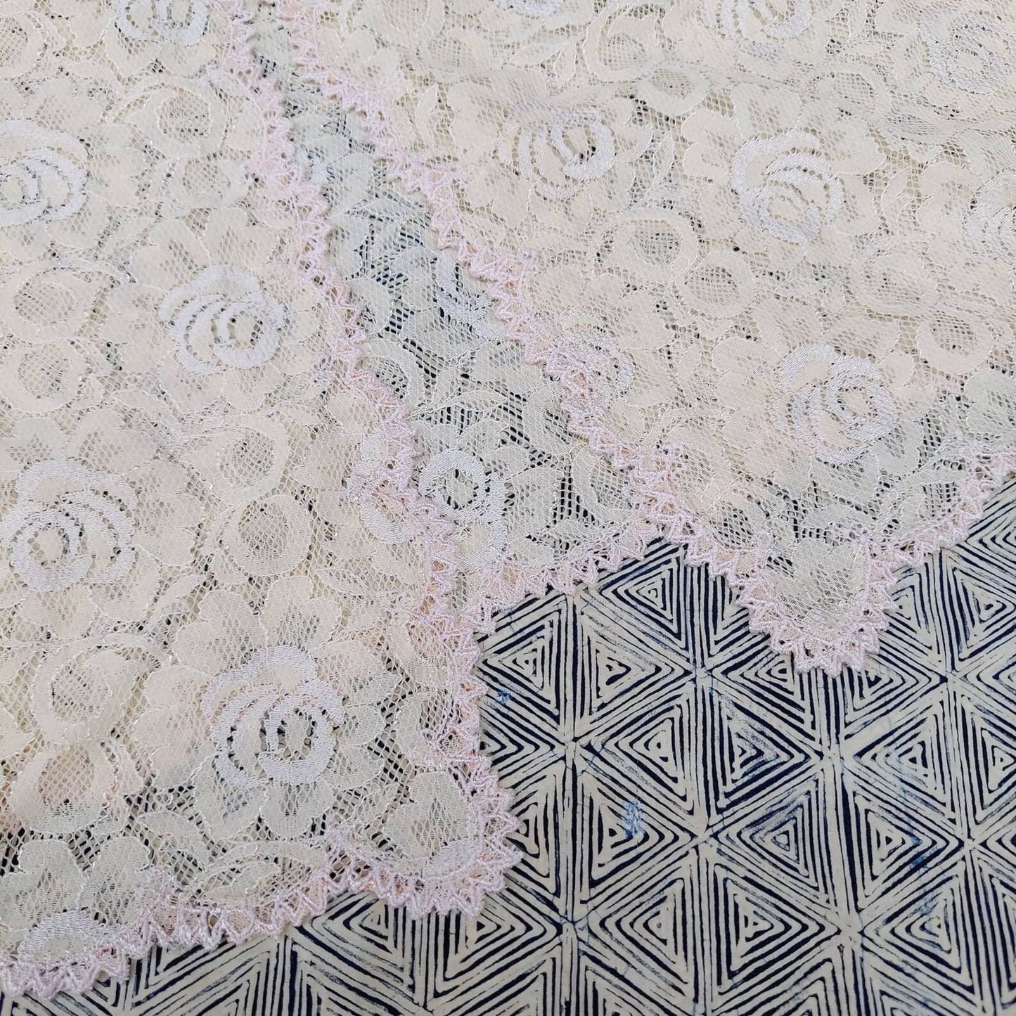 Vintage Tan Rose Lace Kebaya